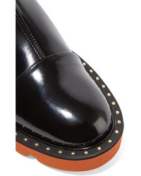 schwarze Chelsea Boots aus Leder von Stella McCartney