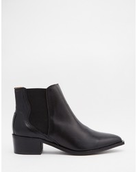 schwarze Chelsea Boots aus Leder von Selected