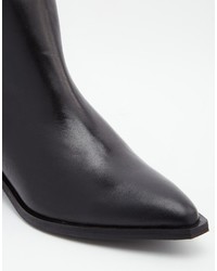 schwarze Chelsea Boots aus Leder von Selected