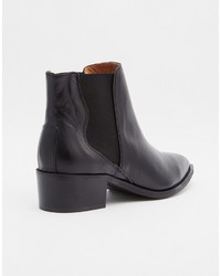 schwarze Chelsea Boots aus Leder von Selected