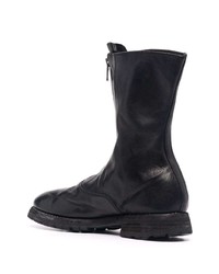 schwarze Chelsea Boots aus Leder von Guidi