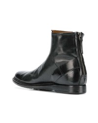 schwarze Chelsea Boots aus Leder von Silvano Sassetti