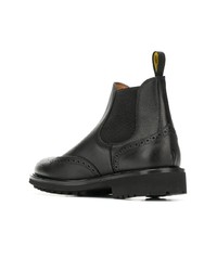 schwarze Chelsea Boots aus Leder von Doucal's