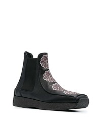 schwarze Chelsea Boots aus Leder von Kiko Kostadinov