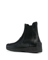 schwarze Chelsea Boots aus Leder von Kiko Kostadinov