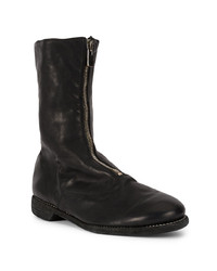 schwarze Chelsea Boots aus Leder von Guidi