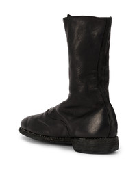 schwarze Chelsea Boots aus Leder von Guidi