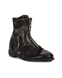 schwarze Chelsea Boots aus Leder von Guidi