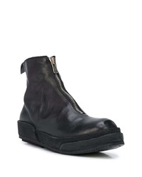 schwarze Chelsea Boots aus Leder von Guidi