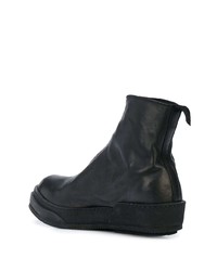 schwarze Chelsea Boots aus Leder von Guidi