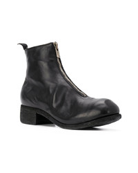 schwarze Chelsea Boots aus Leder von Guidi