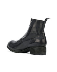 schwarze Chelsea Boots aus Leder von Guidi