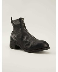 schwarze Chelsea Boots aus Leder von Guidi