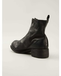 schwarze Chelsea Boots aus Leder von Guidi