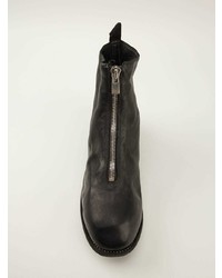 schwarze Chelsea Boots aus Leder von Guidi