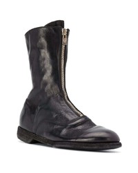 schwarze Chelsea Boots aus Leder von Guidi