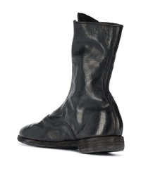 schwarze Chelsea Boots aus Leder von Guidi