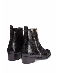 schwarze Chelsea Boots aus Leder von Giuseppe Zanotti