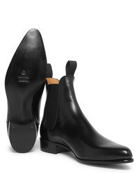 schwarze Chelsea Boots aus Leder von Kingsman