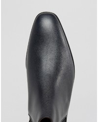 schwarze Chelsea Boots aus Leder von Paul Smith