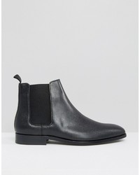 schwarze Chelsea Boots aus Leder von Paul Smith