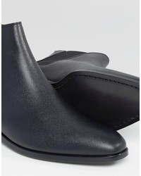 schwarze Chelsea Boots aus Leder von Paul Smith