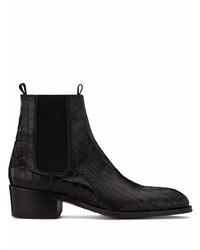 schwarze Chelsea Boots aus Leder von Giuseppe Zanotti