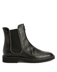 schwarze Chelsea Boots aus Leder von Giuseppe Zanotti