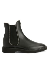 schwarze Chelsea Boots aus Leder von Giuseppe Zanotti