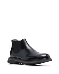 schwarze Chelsea Boots aus Leder von Doucal's