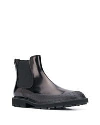 schwarze Chelsea Boots aus Leder von Tod's