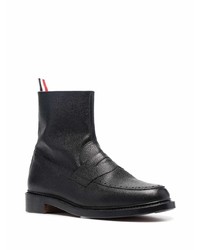 schwarze Chelsea Boots aus Leder von Thom Browne