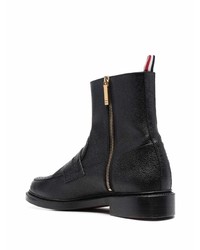 schwarze Chelsea Boots aus Leder von Thom Browne