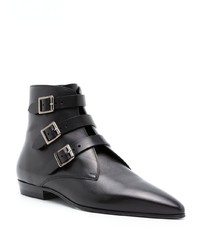 schwarze Chelsea Boots aus Leder von Saint Laurent