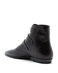 schwarze Chelsea Boots aus Leder von Saint Laurent