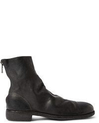 schwarze Chelsea Boots aus Leder