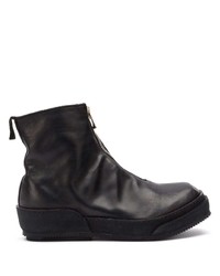 schwarze Chelsea Boots aus Leder von Guidi