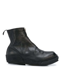 schwarze Chelsea Boots aus Leder von Guidi