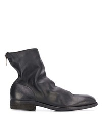 schwarze Chelsea Boots aus Leder von Guidi