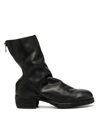 schwarze Chelsea Boots aus Leder von Guidi