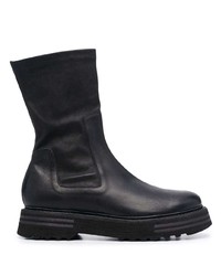 schwarze Chelsea Boots aus Leder von Guidi