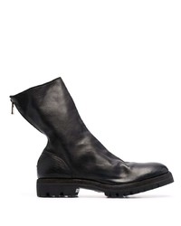 schwarze Chelsea Boots aus Leder von Guidi