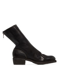 schwarze Chelsea Boots aus Leder von Guidi