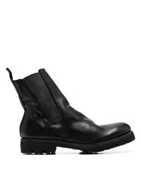 schwarze Chelsea Boots aus Leder von Guidi