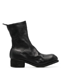 schwarze Chelsea Boots aus Leder von Guidi