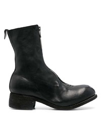 schwarze Chelsea Boots aus Leder von Guidi