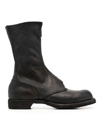 schwarze Chelsea Boots aus Leder von Guidi