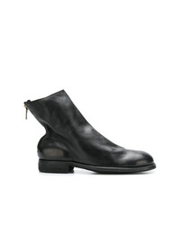 schwarze Chelsea Boots aus Leder von Guidi