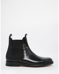 schwarze Chelsea Boots aus Leder