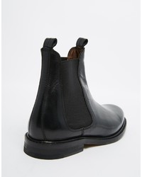 schwarze Chelsea Boots aus Leder